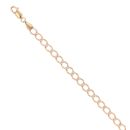 9ct Yellow Gold Diamond Cut Curb Bracelet 7.5"