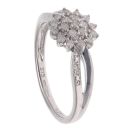 9ct White Gold 0.25ct Brilliant Cut Diamond Cluster Ring