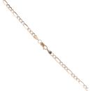 9ct Yellow and White Gold Diamond Cut Figaro Chain 20"