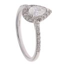 9ct White Gold 0.50ct Pear And Brilliant Cut Diamond Cluster Ring