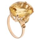 9ct Yellow Gold Single Stone Citrine Ring