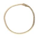 9ct Yellow Gold Double Row Cubic Zirconia Bracelet 7"