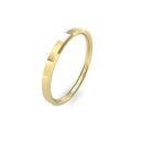9ct Yellow Gold 2mm Soft Chamfered Edge Wedding Band