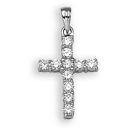 18 Carat White Gold 50pts Diamond Cross