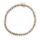 9ct Yellow Gold 2.40ct Brilliant Cut Diamond Bracelet 7"