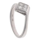 18ct White Gold 0.50ct Princess Cut Diamond Cluster Ring