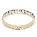 9ct Yellow Gold 0.33ct Brilliant Cut Diamond Half Eternity Ring