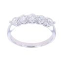 18ct White Gold 0.50ct Brilliant Cut Diamond Five Stone Ring