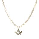 9ct Yellow Gold Masonic Pendant And Chain 20"