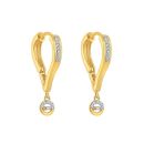 22ct Yellow Gold Hoop Earring with Droplets