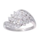 Platinum 0.60ct Diamond Cluster Ring