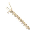 14ct Yellow Gold 1.75ct Diamond Fancy Bracelet 7"