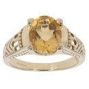 9ct Yellow Gold Citrine Solitaire Ring