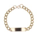 9ct Yellow Gold Curb ID Bracelet 8"