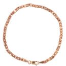 9ct Rose Gold Byzantine Bracelet 8"