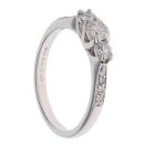 18ct White Gold 0.50ct Diamond Trilogy Ring