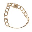 9ct Yellow Gold Patterned I.D Curb Bracelet 8"
