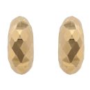 22ct Yellow Gold Faceted Basket Hoop Earrings