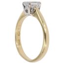 18ct Yellow Gold 0.70ct Emerald Cut Diamond Solitaire Ring