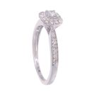 9ct White Gold 0.25ct Diamond Cluster Ring