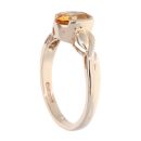 9ct Yellow Gold Created Citrine Stone Set Ring