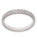 9ct White Gold 0.50ct Brilliant Cut Diamond Half Eternity Ring