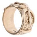 9ct Yellow Gold Patterned Double Buckle Ring