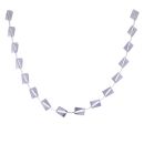 9ct White Gold Square Link Fancy Chain 16"