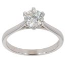18ct White Gold 1.00ct Brilliant Cut Diamond Solitaire Ring