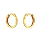 22ct Yellow Gold Hoop with Slash Texture