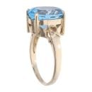 9ct Yellow Gold Topaz Solitaire Ring