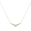 9ct Yellow Gold 0.02ct Diamond Pendant And Chain 18"
