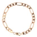 9ct Yellow Gold Figaro Bracelet 7.5"