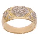 18ct Yellow Gold 0.73ct Diamond Hearts Ring
