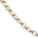 9ct Yellow Gold Patterned and Plain Belcher Chain 28"