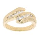 18ct Yellow Gold 0.30ct Brilliant Cut Diamond Wave Ring