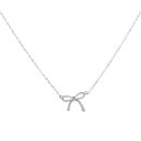 Silver Bow Pendant And Chain 18" By Icesia