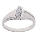 18ct White Gold 0.15ct Brilliant Cut Diamond Trilogy Ring