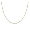 9ct Yellow and White Gold Diamond Cut Anchor Chain 18"