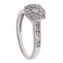 18ct White Gold 0.65ct Brilliant Cut Diamond Cluster Ring