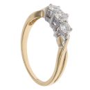18ct Yellow Gold 0.55ct Brilliant Cut Diamond Trilogy Ring