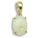 18 Carat Yellow Gold 71pt Opal Claw Set Pendant