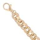 9ct Yellow Gold Patterned And Plain Belcher Bracelet 9"