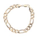 9ct Yellow Gold Figaro Bracelet 8"