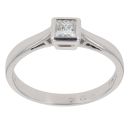 Platinum 0.20ct Princess Cut Diamond Solitaire Ring