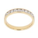 18ct Yellow Gold 0.50ct Brilliant Cut Diamond Half Eternity Ring