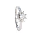 18ct White Gold 0.35ct Diamond Daisy Cluster Ring