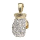 9ct Yellow Gold Cubic Zirconia Boxing Glove Pendant