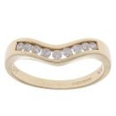 9ct Yellow Gold 0.25ct Brilliant Cut Diamond Wishbone Ring