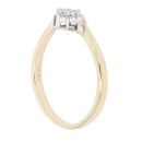 9ct Yellow Gold 0.20ct Brilliant Cut Diamond Cluster Ring